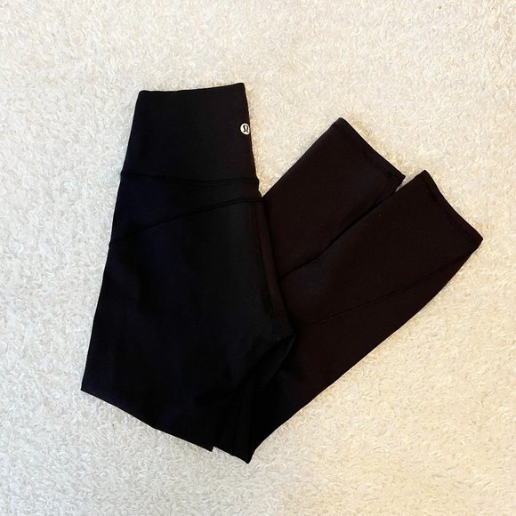 Lululemon Black Crop Leggings - size 4 (#2) - Picture 1 of 7